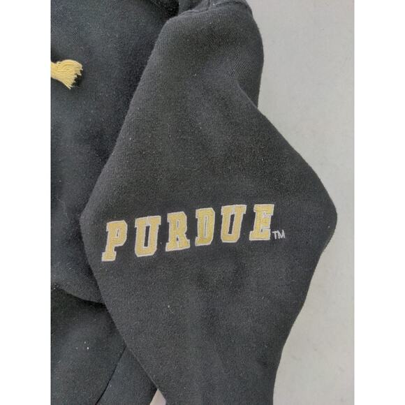 Mens Stadium Athletics Hoodie Sweatshirt Size M Pullover Patch Logo Black Gold - Picture 7 of 11